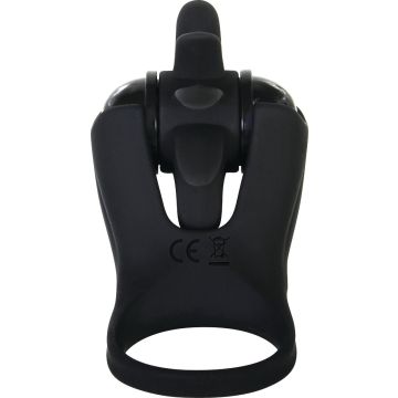 Cockring Leader met clitoris stimulator Zwart