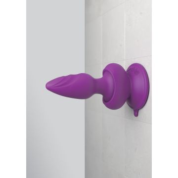 Paarse Buttplug met Zuignap - Wall Banger