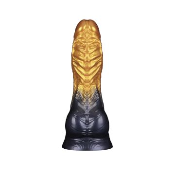 Dual Density Opblaasbare Dildo 20 cm - Goud/Zwart