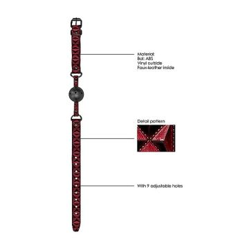 Luxe Ball Gag met Gaten - Rood / Zwart