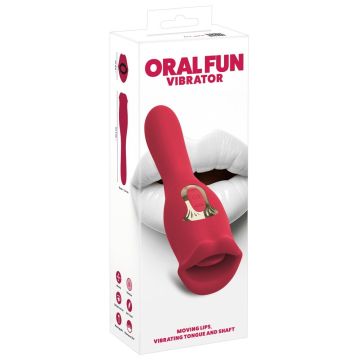Dubbele Vibrator Oral Fun - Rood