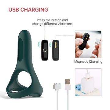 Magic Motion Rise Smart Draagbare Cockring - Groen