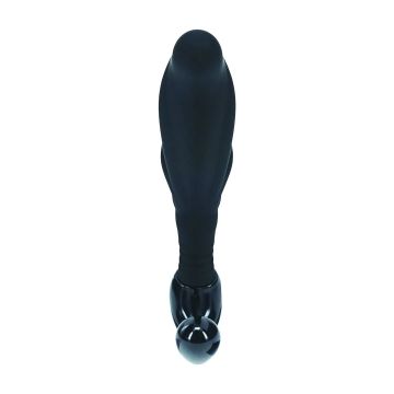 Geribbelde Silicone Prostaat Massager M - Zwart