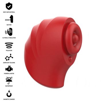 Intense Luchtdruk Clitoris Vibrator Donnie - Rood/Groen