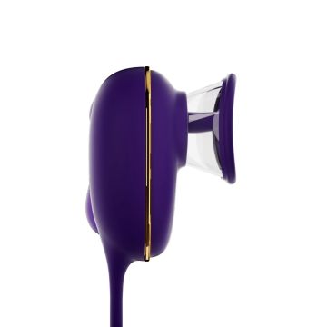 Likkende Clitoris Pomp met Anale Stimulator - Paars