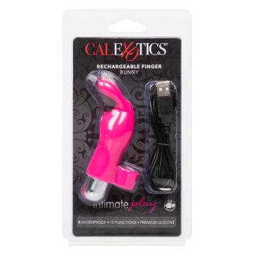 Oplaadbare Vinger Vibrator in Bunny Look - Roze*