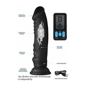 Dildo 5X Vibrerende & E-Stim