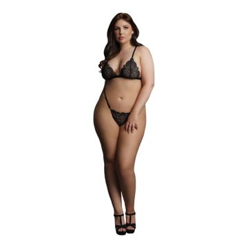 Le Désir Magic Lace Set - Zwart - Plus Size