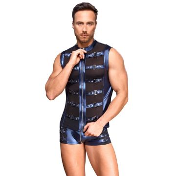 NEK Mouwloos Shirt Gespen - Blauw