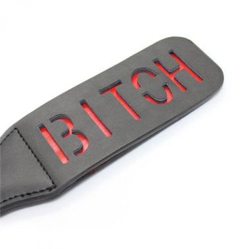 Dubbele Spank Paddle met Bitch Tekst