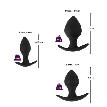 3-Delige Anaal Trainer Set - Zwart
