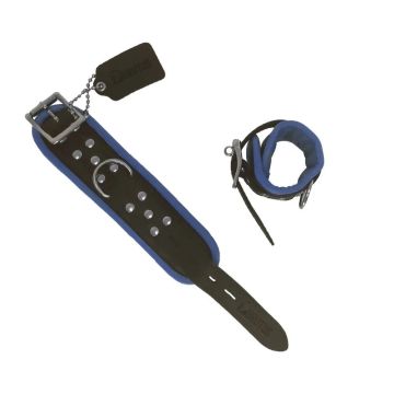 BRUTUS Leren Halsband - Blauw
