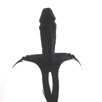 Kiotos Siliconen Grote Strap-on Dildo - Zwart