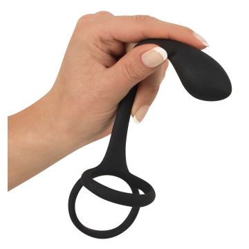 Cock en Ball Ring met Anaalplug