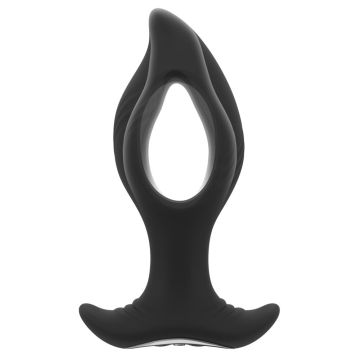Anos Vibrerende Buttplug Met Gat - Zwart