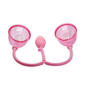 Borstpomp met Dubbel Cilinder - Roze