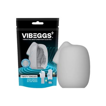 Vibrerende Masturbatie Sleeve Twisty Tongues - Wit
