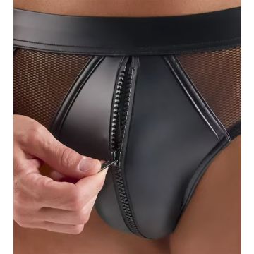 Svenjoyment Wetlook Slip - Zwart