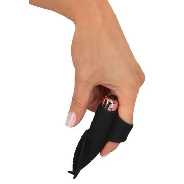 Vingervibrator met rekbare ring