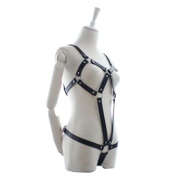 Kunstleren Vrouwen Harnas - Zwart