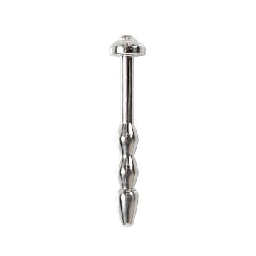 RVS Penis Plug met Juweel - Rood