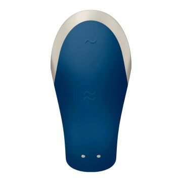 Satisfyer Double Love Luxury Partner Vibrator - Blauw
