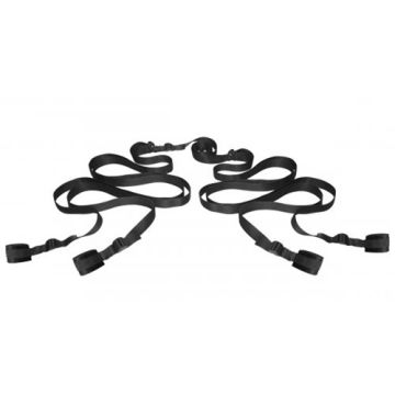 XR Brands Bed Bondage Set Frisky Hold Me - Zwart
