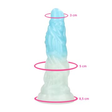 Monster Dildo Vein Master Blauw-Wit