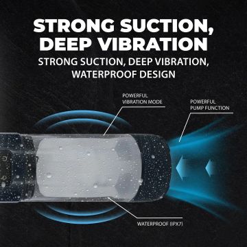 UltraLift Automatische Penispomp met Masturbator - Gun Metal