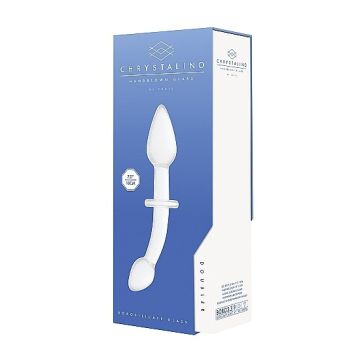 Chrystalino Glazen dildo Doubler - Wit
