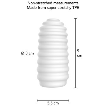 Masturbator ToyJoy Hero Medium Ribbels - Wit