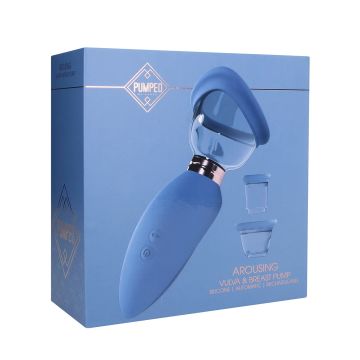 Oplaadbare Borst en Vulva Pomp Blauw - Arousing