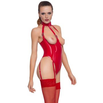 Lak Body Met Bretels - Rood