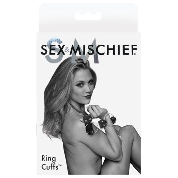 Handboeien met Ringen - Zwart