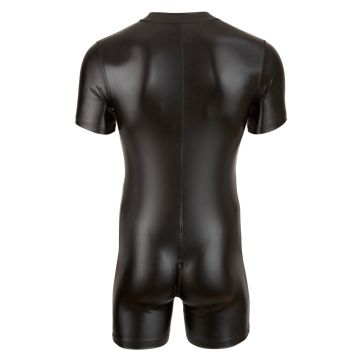 Heren Jumpsuit Kort - Zwart Wetlook 