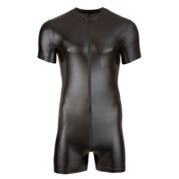 Heren Jumpsuit Kort - Zwart Wetlook 