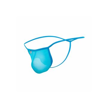 MOB Sheer T-Back Thong - Aqua