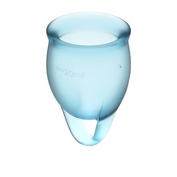 Satisfyer - Feel Confident Menstruatie Cup Set Lichtblauw
