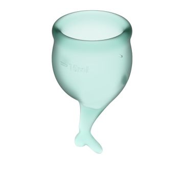 Satisfyer - Feel Secure Menstruatie Cup Set Donkergroen