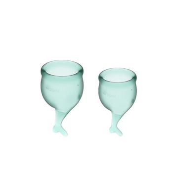 Satisfyer - Feel Secure Menstruatie Cup Set Donkergroen