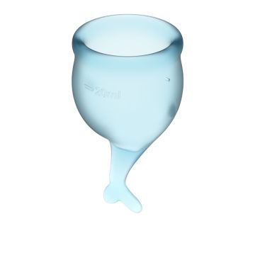 Satisfyer - Feel Secure Menstruatie Cup Set Lichtblauw