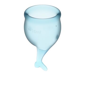 Satisfyer - Feel Secure Menstruatie Cup Set Lichtblauw