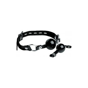 Verwisselbare Siliconen Ballgag - Zwart