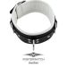 Leren Slavenhalsband Zwart/Wit - 7.50cm Leren Slavenhalsband Zwart/Wit - 7.50cm