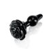 Zwarte Rosebud Buttplug Icicles No 77 Zwarte Rosebud Buttplug Icicles No 77