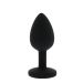 Mini Buttplug met Diamant - Zwart / Roze Mini Buttplug met Diamant - Zwart / Roze