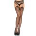 Zwarte netstof panty met jarretellook Zwarte netstof panty met jarretellook