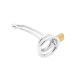 Penisslot met Holle Gebogen Penisstick - Zilver Penisslot met Holle Gebogen Penisstick - Zilver