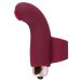 Vinger vibrator met rekbare ring - Rood