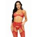 Leg Avenue 3-Delige Lingerie Set Strass - Rood Leg Avenue 3-Delige Lingerie Set Strass - Rood